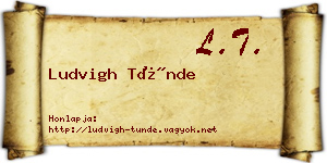 Ludvigh Tünde névjegykártya